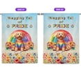 thumbnail image 2 of Wagging Tail Goldendoodle Celebrates Rainbow Pride Month LGBT LGBTQ+ House Flag 28x40in Double Sided Doodle Dog Lover Gifts Idea Outdoor Decor - 01003, 2 of 5