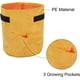 thumbnail image 1 of Bolsa de cultivo de fresas de 5 galones con 3 bolsillos laterales para plantar y asa, contenedor redondo de PE para plantas, amarillo, 1 of 2