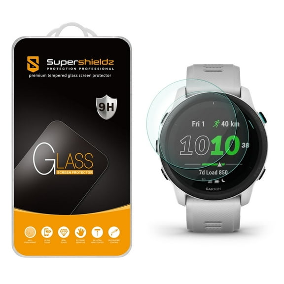 [2-Pack] Supershieldz for Garmin Forerunner 745 Tempered Glass Screen Protector, Anti-Scratch, Anti-Fingerprint, Bubble Free