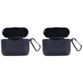 thumbnail image 1 of 2 fundas protectoras de silicona para auriculares inalámbricos con mosquetón, compatibles con WF-1000XM3 (negro), 1 of 6