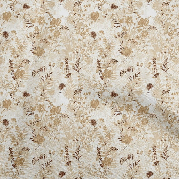 oneOone Rayon Brown3 Fabric Floral Craft Projects Decor Fabric Printed By The Yard 56 Inch Wide