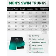 APTRO Mens Swim Trunks With 2 in 1 Compression Liner 5.5Board Shorts Quick Dry Swimming Bathing Suit Summer Beach Shorts Gradient Green MK183