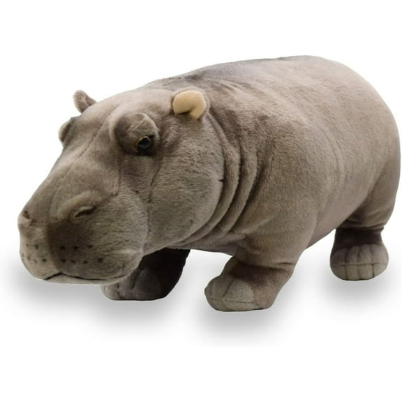 Realistic Hippopotamus Stuffed Animal Plush Toy, Lifelike Hippo Animal Plushies, Simulation Animals Doll