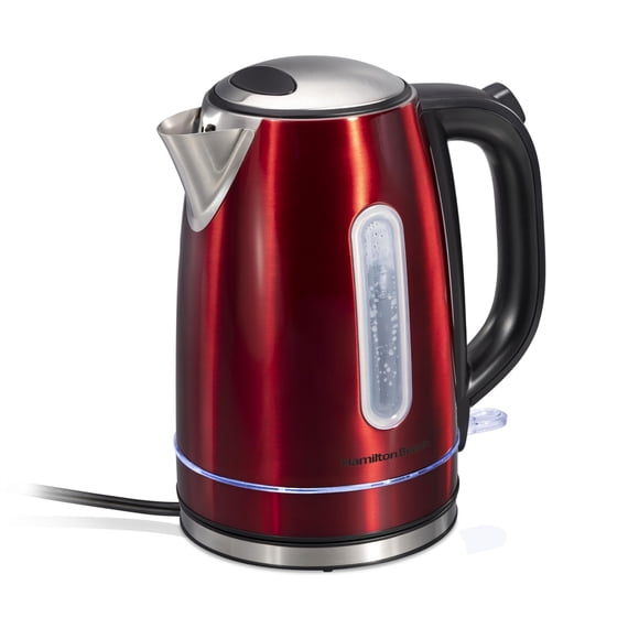 Hamilton Beach Electric Tea Kettle, Water Boiler & Heater, 1.7 Liter, Cordless Serving, 1500 Watts for Fast Boiling, Auto-Shutoff and Boil-Dry Protec