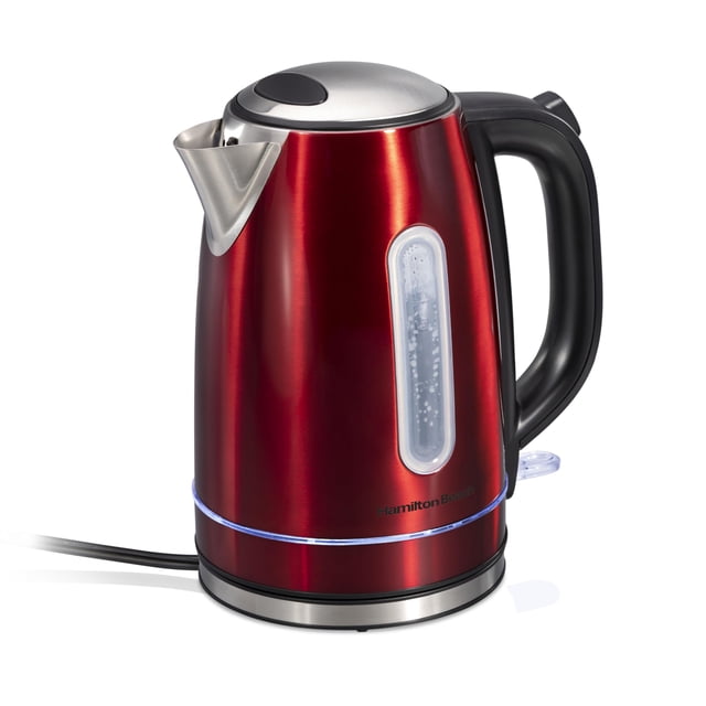 Hamilton Beach Electric Tea Kettle, Water Boiler & Heater, 1.7 Liter, Cordless Serving, 1500 Watts for Fast Boiling, Auto-Shutoff and Boil-Dry Protec