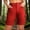 Red, variant on Women Summer Shorts Botton High Waisted Straight Leg Casual Going Out Short with Pockets