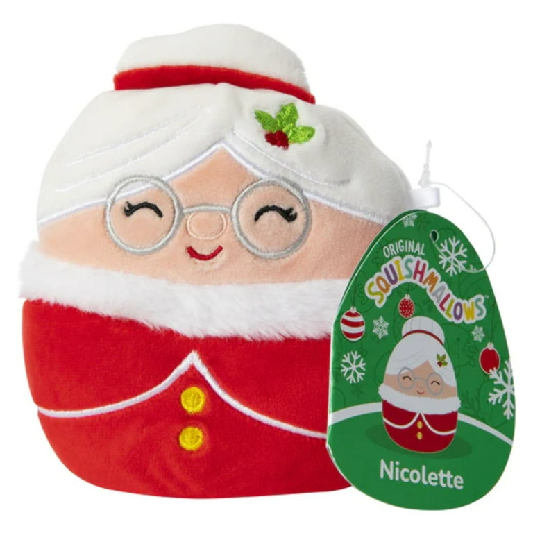 Squishmallows Christmas Squishy Toy, Nicolette Mrs. Claus Plush