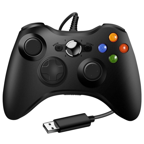 stole Svag operatør LUXMO Wired Xbox 360 Controller Gamepad Joystick Compatible with Xbox 360 / PC/ Windows 7 8 10 - Walmart.com