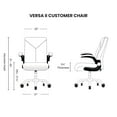thumbnail image 6 of VERSA II Office Desk Chair, Customer Rolling Seat, Adjustable Height Lift Armrest, Conference Room, Reception, Waiting Area Chair, Cappuccino, 6 of 7