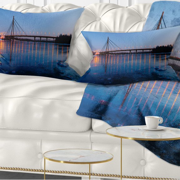 Designart 12" x 20" Multi-color Polyester Throw Pillow