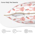 thumbnail image 3 of KLL Rabbit Is And Carrots Decorative Throw Pillow Covers Velvet Soft for Couch Sofa Bedroom Living Room Outdoor (No pillow core)- 18"x18", 3 of 5
