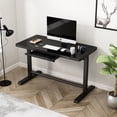 thumbnail image 3 of Urban Deco Electric Height Adjustable Standing Desk, Sit Stand Desk with Drawer Charging USB A and C Ports, 45.2 x 23.6 Inches Home Office Computer Workstation with Storage (Black Glass Top), 3 of 7