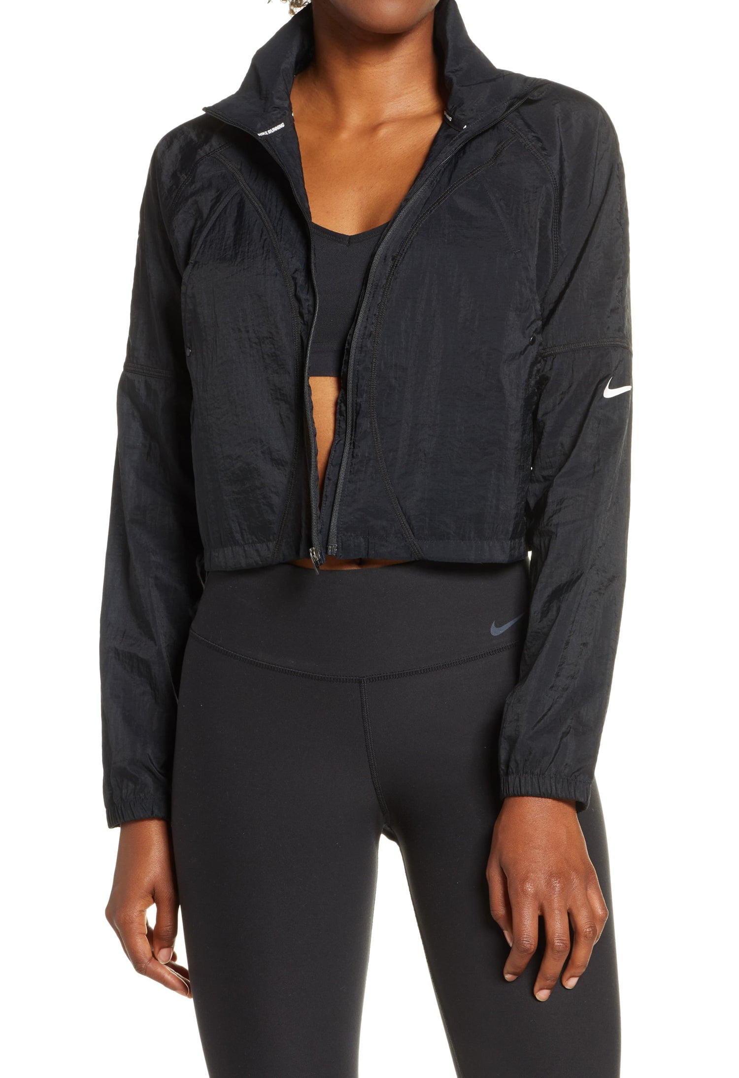 alma atractivo ballena Nike Womens Translucent Cropped Running Jacket - Walmart.com
