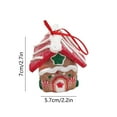 thumbnail image 2 of XEOVHV Miniature Christmas Gingerbread House Ornament Candy House Christmas Village Houses Xmas Tree Hanging Decoration Christmas Tree Pendants Christmas Hanging Pendant (2 Inch), 2 of 6