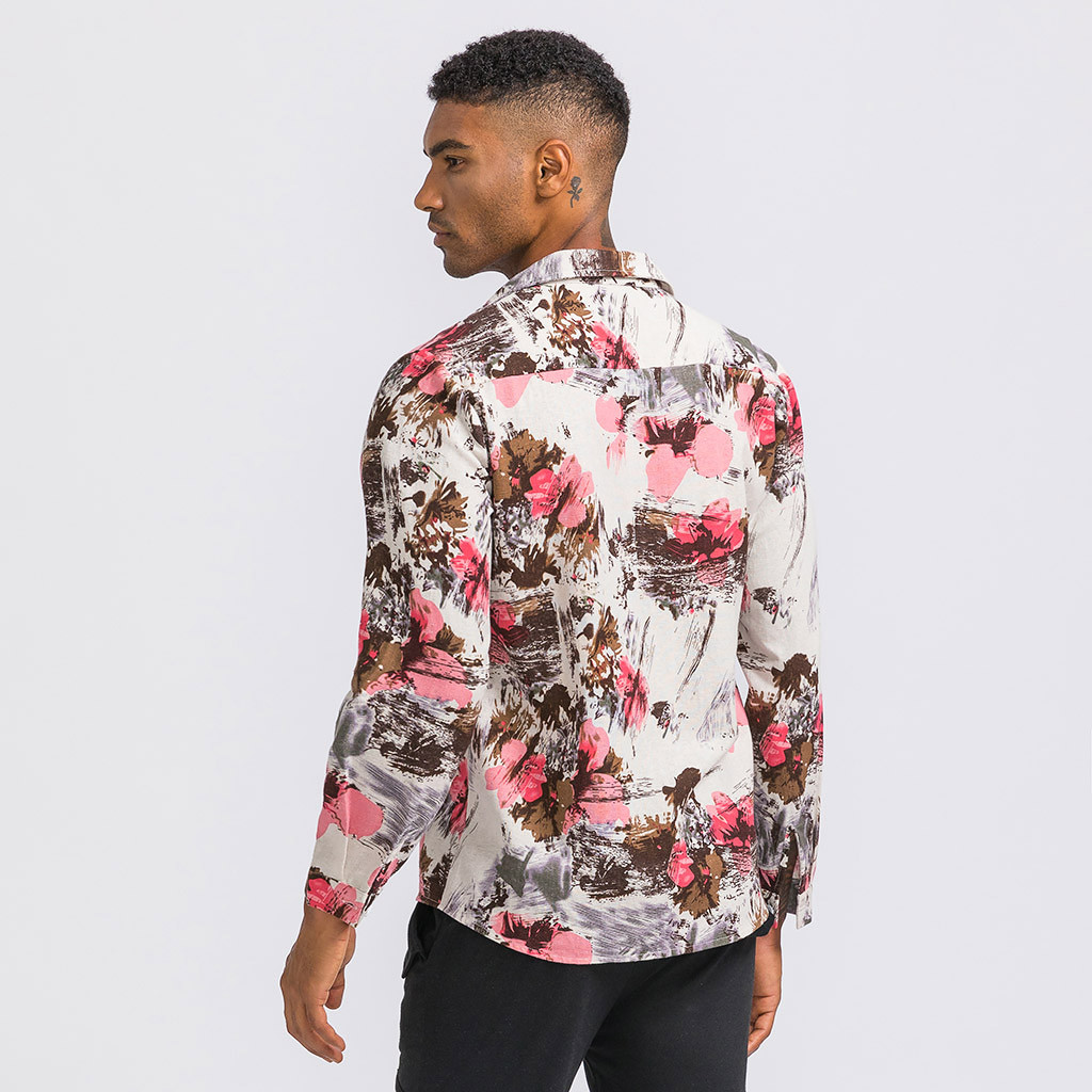 MIARHB Mens Ethnic Style Vintage Floral 
