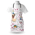 thumbnail image 3 of Unicorn Cat Apron Comic Pop Art Style Fiction Animals Adorable Funny Faces Rainbow Horns Stars, Unisex Kitchen Bib Apron with Adjustable Neck for Cooking Baking Gardening, Multicolor, by Ambesonne, 3 of 3