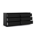 thumbnail image 4 of 6-Drawer Dresser for Bedroom, 60.55"W Chest of Drawers, Modern End Table Organizer Unit for Living Room, Office, Black, 4 of 7