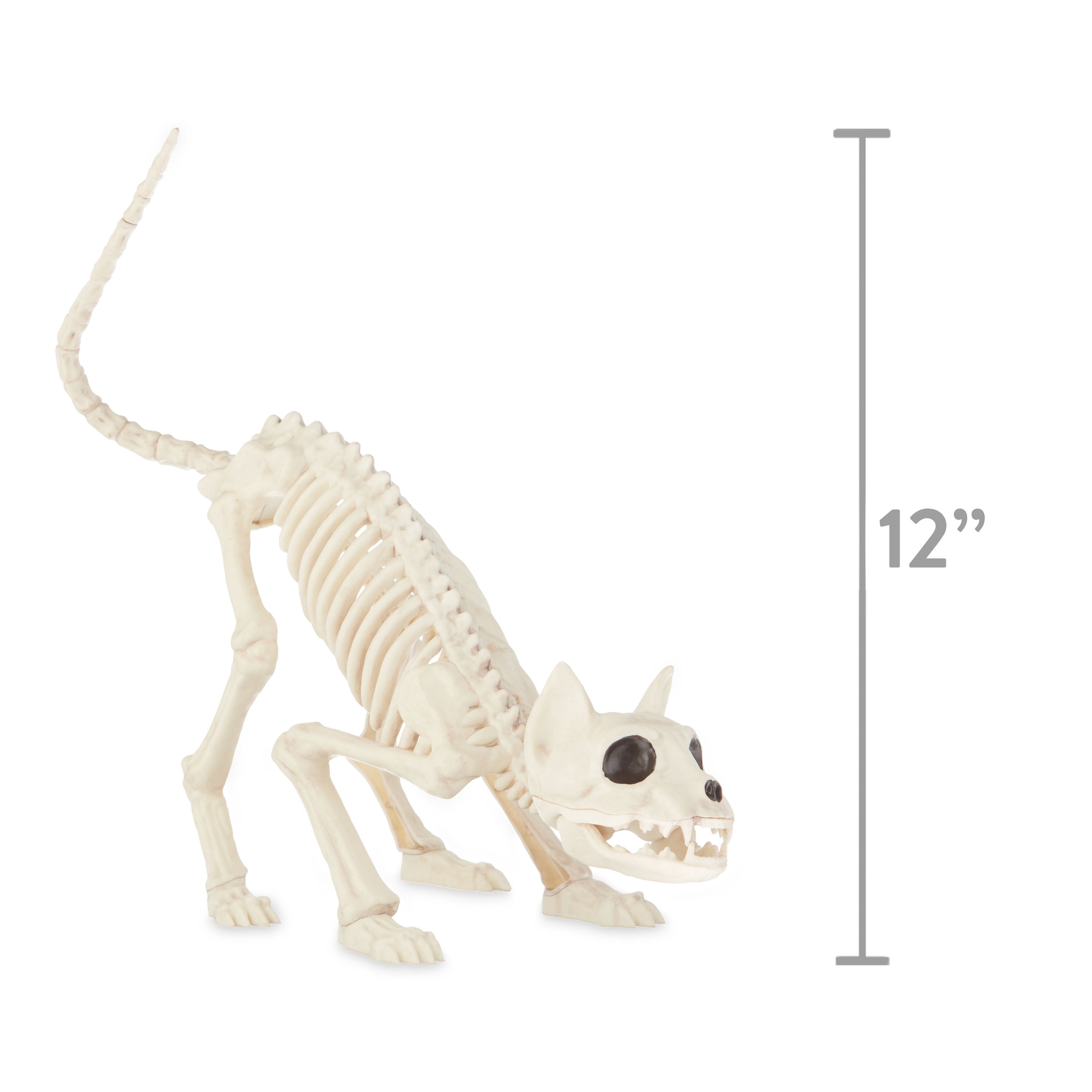 Halloween Faux Skeleton Crazybonez Pouncing Cat Halloween Decoration