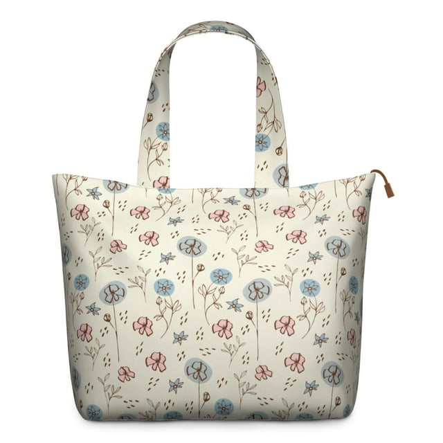 Sac de Voyage Floral de Jardin d'Été Vintage Botanique, Grande Capacité, Sangle Réglable