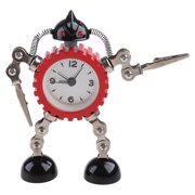 Apooke Gear Robot Desktop Alarm Clock for Creative Student Silent for Time Clocks