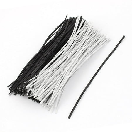 - 200pcs Candy Lollipop Cello Bag Package Twist Ties Black White