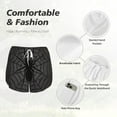 thumbnail image 4 of Susaid Black Spider On Web 1 Print Women's High Waisted Running Shorts Quick Dry Athletic Gym Track Workout Shorts Zip Pocket-Medium, 4 of 7