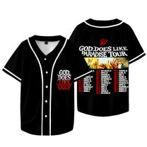 JID God Does Like Paradise Tour Merch Baseball Jacket Tee Women Men V-neck Short Sleeve T-shirts