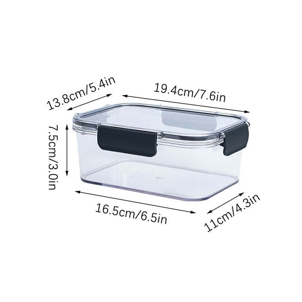 Caja de Almuerzo Contenedores Caja de Almacenamiento de Refrigerador, Grande, Mediano Y Pequeño con Tapa, Caja Transparente de Conservación Fresca, Caja de Almuerzo de Frutas Y Verduras Caja de Almuer