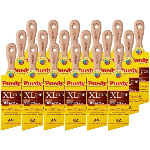 18‐Pack of 2" Purdy 144153320 XL Cub Angled Sash Paint Brush, Tynex Orel