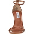 thumbnail image 2 of Steve Madden Shaye Cognac Fashion Square Toe Ankle Strap Heeled Dress Sandals (11, Cognac Patent), 2 of 6