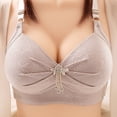thumbnail image 1 of Harpily 2025 Bra Women Clearance Lace Back Button Shaping Cup Adjustable Shoulder Strap Large Size Bra, 1 of 3