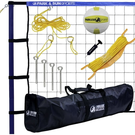 Park and Sun Sports Spiker Sport Steel Volleyball Set, Blue