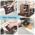 thumbnail image 2 of 6 Pieces of Kitchen Towels Ultra Soft Absorbent Quick Drying Dish Cloths 11×11inch Red and Black Shirt Pattern, 2 of 9