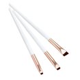 thumbnail image 1 of Hearth & Gear Eyebrow & Brush Set Fine Angled & Detailing Brushes With Tail Design Precision Application For Eye Makeup Polyester ABS Handle (White) Silicone Face Brush Head Remover Creme High, 1 of 6