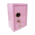 thumbnail image 2 of Small 7x5x4 Inch Metal Security Safe Storage Box with Password Dual Lock-pink-, 2 of 6
