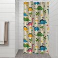 thumbnail image 2 of Beige Toned Dinosaur and Palm Tree Pattern Shower Curtain 36"x72" ,Bathroom Decorative Shower Curtains Set with 12 Hooks,Modern Waterproof Washable Shower Curtain, 2 of 6