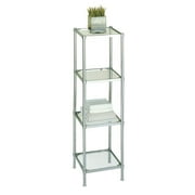 Neu Home Free Standing 4 Tier Glass Shelf Tower
