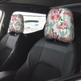 thumbnail image 2 of Kdxio Flamingo Flower Pattern Print 2 Piece Car Head Rest Covers Set Auto Front/Rear Seats Headrest Cover Universal Fit Most Cars,Sedan, SUV, 2 of 9