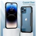 thumbnail image 5 of Case for iPhone 16 Pro Max, [Military Grade Drop Protection] [Wireless Charging] Soft TPU Frame + Clear Hard PC Back Case, Shockproof Non-Slip Stylish Cover for iPhone 16 Pro Max - Black, 5 of 10