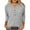 Gray, variant on FAIWAD Sweaters for Women 3/4 Sleeve Button V Neck Ribbed Knit Shirts Trendy Loose Going Out Tops