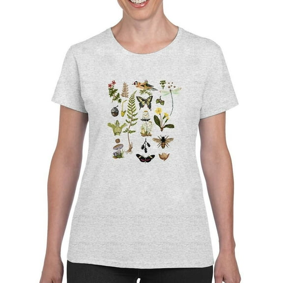 Drawings Of The Forest T-Shirt Women -Naomi McCavitt Designs, Female Large