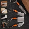thumbnail image 5 of New Upgraded Mini Chef Knife Set Damascus Pocket Knife Set Tiny Knife Cleaver for Package Opener Box Cutter Outdoor Campaign - Set of 4, 5 of 6