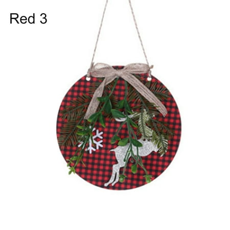 

dianhelloya Door Pendant Durable Exquisite Wood One Sided Printed Hanging Christmas Door Pendant for Home