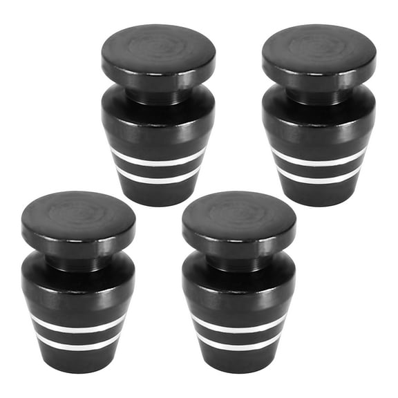 4pcs Black Tire Stem Valve Caps Wheel Valve Covers Car Dustproof Cup Shaped Cap
