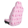 thumbnail image 2 of Wukai Breast Cancer Awareness 1 Full Set Car Seat Covers with Soft Padding Universal Auto Front Seats Protector and Cushion Mat, 2 of 5
