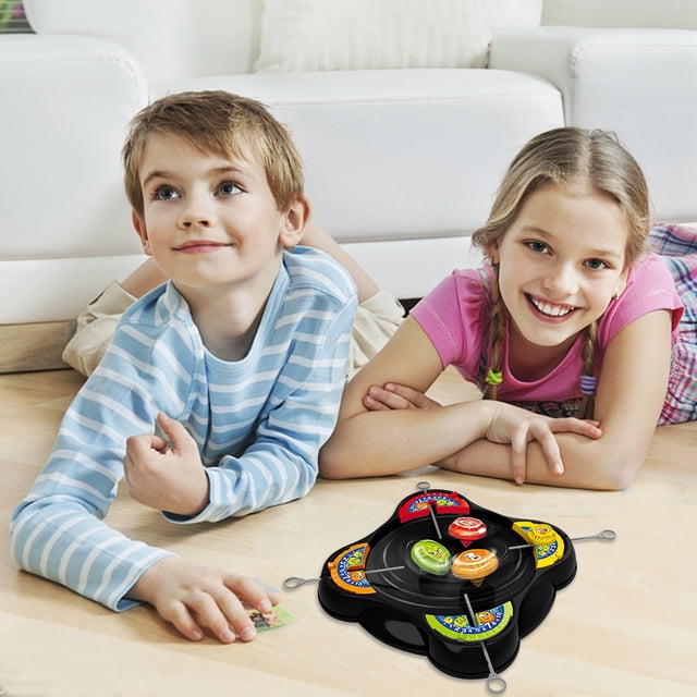 Combinaison Compétitive Multijoueur pour Enfants avec Toupie à Disque à Tirer, Jouet Toupie