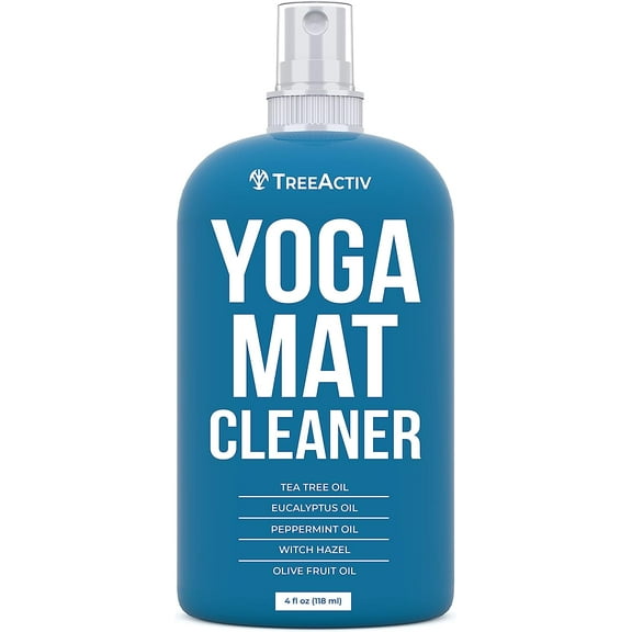 TreeActiv Non-Slip Yoga Mat Spray Cleaner with Tea Tree Oil for Mats & Gym Equipment 4 fl oz 1-Pack