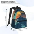 thumbnail image 2 of Disketp Palm Trees Mochila Ligera Clásica con Múltiples Bolsillos, Mochila Casual para Hombre y Mujer, Ideal para Escuela, Trabajo y Viajes, 2 of 6