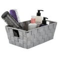 thumbnail image 4 of Simplify 2 Pack Small Woven Storage Shelf Basket in Grey, 4 of 10