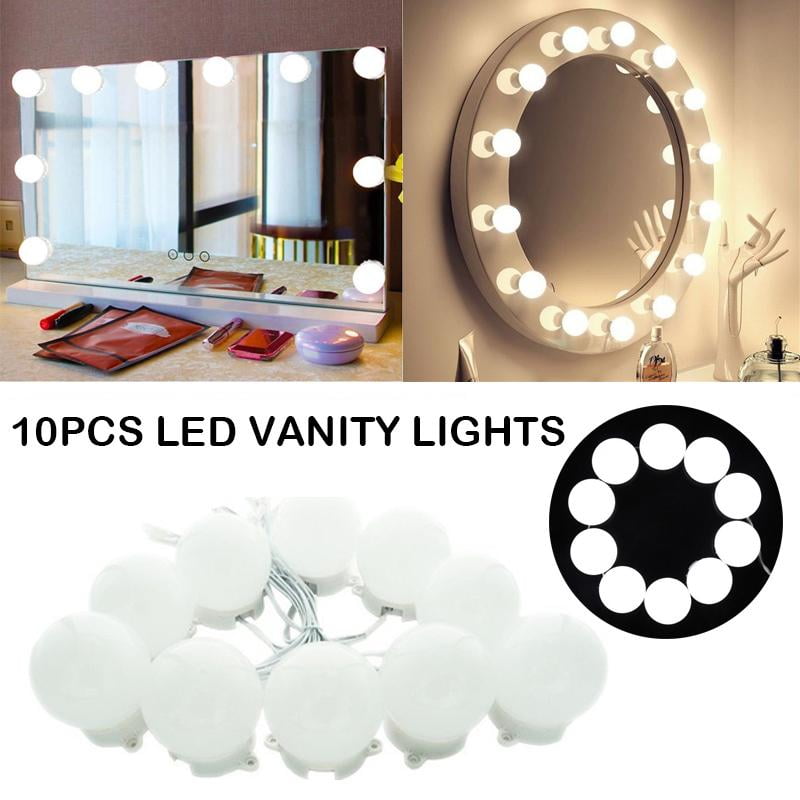 Lv Life 10 Leds Makeup Mirror Light Kit Led Cosmetic With Dimmable Bulb Com
